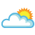 Weather: Partially cloudy
